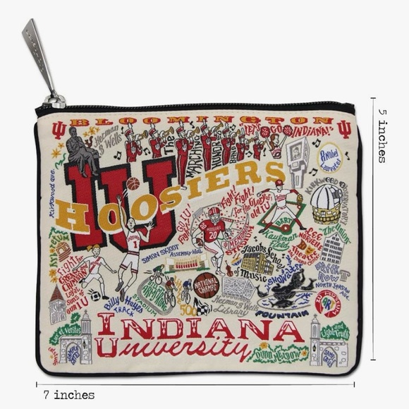 Catstudio Handbags - Catstudio Collegiate Indiana University Hoosiers Zipper Pouch Travel Bag NWT Yel